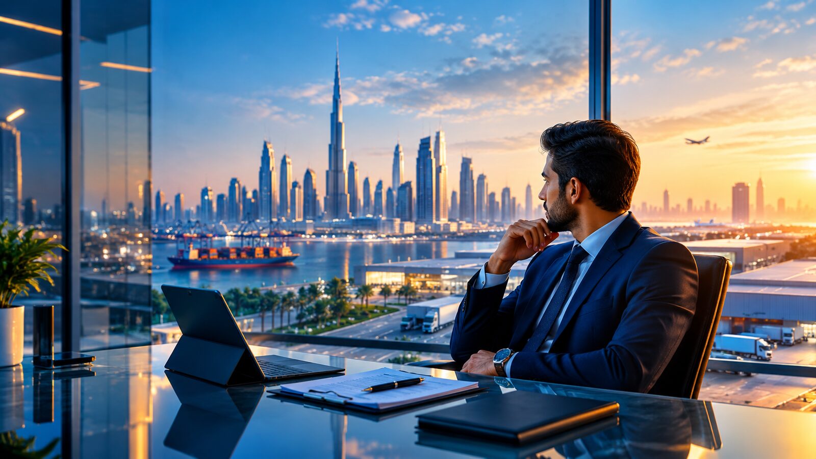 Business consultation in a modern UAE office